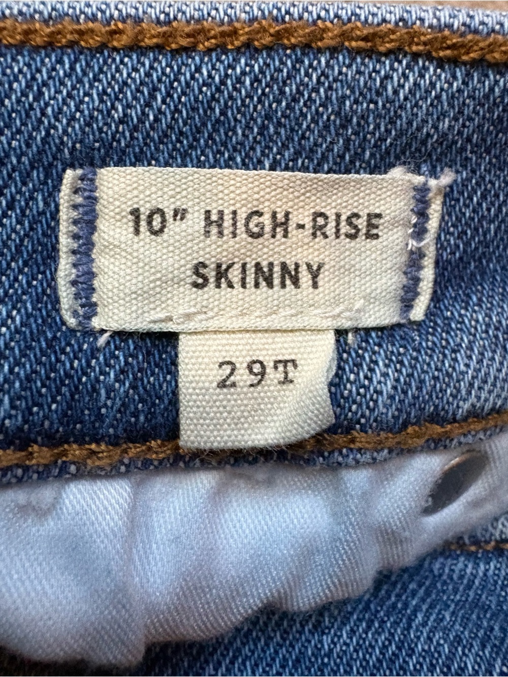 Madewell High-Rise Skinny Stretch Jeans in Indigo Wash Size 29 Tall - Picture 4 of 7